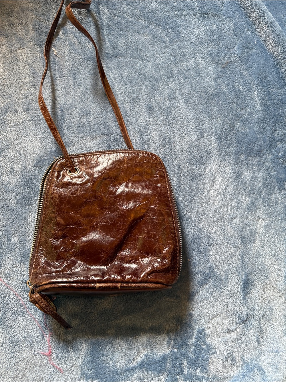 latico Brown Leather Messenger Crossbody Bag - Picture 2 of 3
